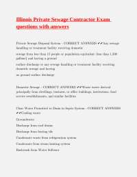 Illinois Private Sewage Contractor Exam questions with answers