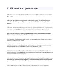 CLEP American Government: Key Concepts and Structures