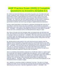 Medicare Advantage Practice Exam (2025) - Complete Questions & Answers