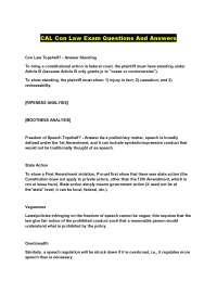 Constitutional Law Exam Questions and Answers: A Guide for Students