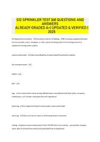 S12 SPRINKLER TEST |68 QUESTIONS AND ANSWERS ALREADY GRADED A+| UPDATED & VERIFIED | 2025