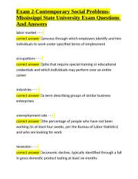 Contemporary Social Problems Exam Questions and Answers