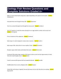 Zoology: Fish Review Questions and Answers