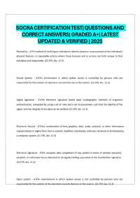 SOCRACERTIFICATIONTEST|QUESTIONSAND CORRECT ANSWERS|GRADEDA+| LATEST UPDATED & VERIFIED |
