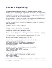 Chemical Engineering Fundamentals: Key Concepts and Applications