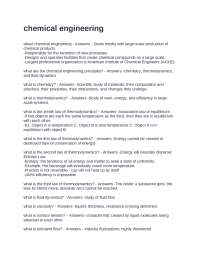 chemical engineering Exam With Questions and Correct Answers