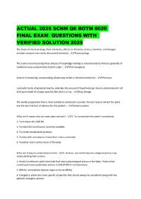 ACTUAL 2025 SCNM Q6 BOTM 6020 FINAL EXAM QUESTIONS WITH VERIFIED SOLUTION 2025