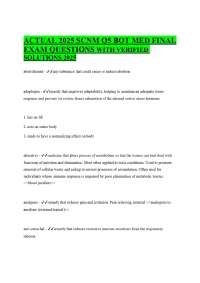ACTUAL 2025 SCNM Q5 BOT MED FINAL EXAM QUESTIONS WITH VERIFIED SOLUTIONS 2025