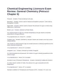 Chemical Engineering Licensure Exam Review Questions with Correct Verified Answers