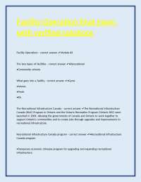 Facility Operations Final Exam with Verified Solutions