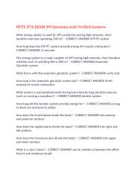 NPTE-PTA Exam Review: 199 Questions with Verified Answers