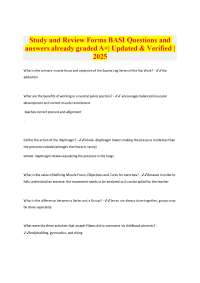 Study and Review Forms BASI Questions and answers already graded A+| Updated & Verified |