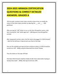 2024 Armada Certification Questions and Answers