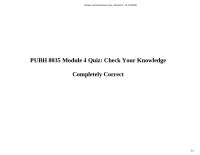 PUBH 8035 M-4 Quiz Questions Answers