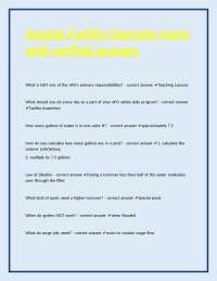 Aquatic Facility Operator exam with verified answers