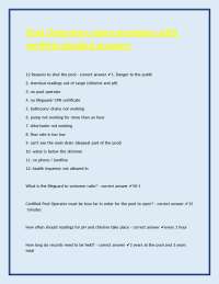 Pool Operator Exam Questions and Answers