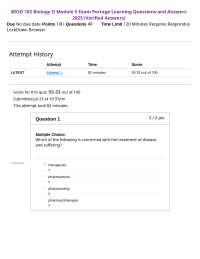 BIOD 102 Biology II Module 5 Exam Portage Learning Questions and Answers 2025
