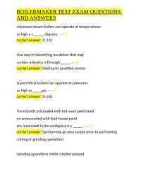 Boilermaker Test Exam Questions and Answers