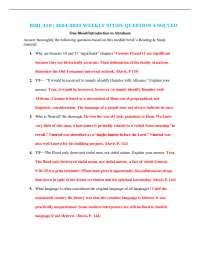 BIBL 410: 2024/2025 Weekly Study Question 4 Solved - One Blood/Introduction to Abraham