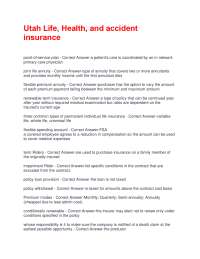Insurance Concepts and Definitions: A Glossary of Key Terms