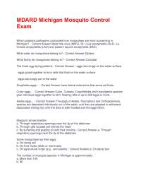 MDARD Michigan Mosquito Control Exam Questions and Answers Updated Version 2025 Graded A+