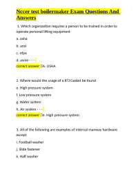 Nccer Boilermaker Exam Questions and Answers