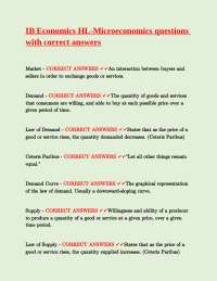 IB Economics HL-Microeconomics Questions and Answers