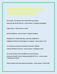 FISDAP Cardiology Exam: Practice Questions and Answers