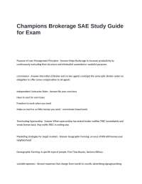Real Estate Brokerage Study Guide: Essential Concepts and Practices