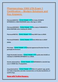 Pharmacology 3365 UTA Exam 1 Certification – Modern Solutions and Key Answers.