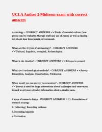 UCLA Anthro 2 Midterm exam with correct answers