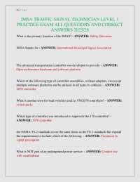 IMSA Traffic Signal Technician Level 1 Practice Exam: Questions and Answers