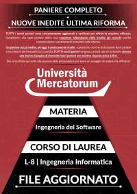 Ingegneria del Software | PANIERE COMPLETO + NUOVE INEDITE ULTIMA RIFORMA | L-8/L8 | 2025