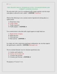 IMSA Traffic Signal Technician Level 1 Exam Questions and Answers