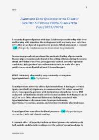 Endocrine Exam Questions and Answers: A Comprehensive Guide for Medical Professionals