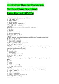 TCFP Driver Operator Masterclass Exam Study Guide: Questions and Answers