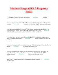 Medical-Surgical Nursing Practice Questions and Answers