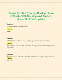 Appian Certified Associate Developer Exam Questions and Answers