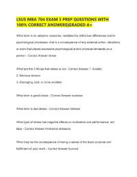 LSUS MBA 704 EXAM 5 PREP QUESTIONS WITH 100% CORRECT ANSWERS|GRADED A+