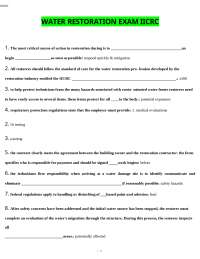 Water Restoration Exam IICRC: A Comprehensive Guide to Water Damage Restoration