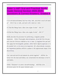 Baker's A&P Oral and Practical Study Guide: General Section 2025-2026