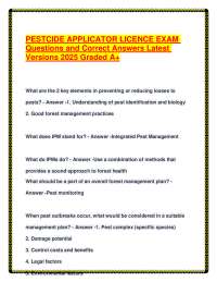 Pesticide Applicator License Exam: Questions and Answers for Forest Management