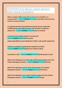 Incident Management System (IMS) Exercises with Answers: Fire Service Operations