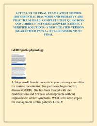 ACTUAL NR 511 FINAL EXAM LATEST 2025/2026 (DIFFERENTIAL DIAGNOSIS AND PRIMARY CARE PRACTIC