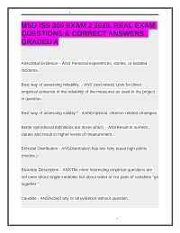 MSU ISS 305 Exam 2 2025:  Questions & Correct Answers