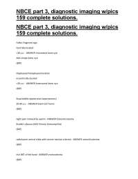 NBCE Part 3 Diagnostic Imaging: A Comprehensive Guide with Images and Solutions