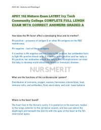 APHY 101 Final Exam 2025 LATEST SUMMER IVY TECH COLLEGE 100% GRADED A REAL  INSIGHT EXAM