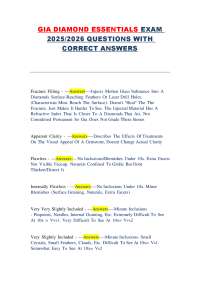 GIA Diamond Essentials Exam: Questions and Answers