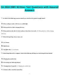 California DMV Written Test Questions and Answers: A Comprehensive Guide for Drivers