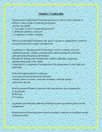 Chapter 7 Leadership